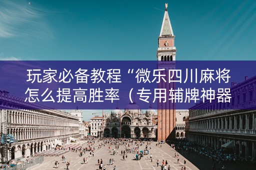 玩家必备教程“微乐四川麻将怎么提高胜率（专用辅牌神器免安装）