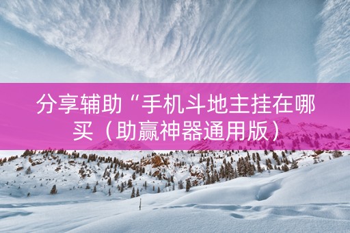 分享辅助“手机斗地主挂在哪买（助赢神器通用版）