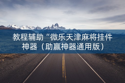 教程辅助“微乐天津麻将挂件神器（助赢神器通用版）