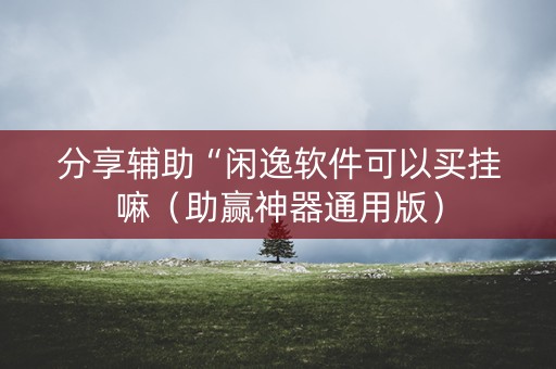 分享辅助“闲逸软件可以买挂嘛（助赢神器通用版）
