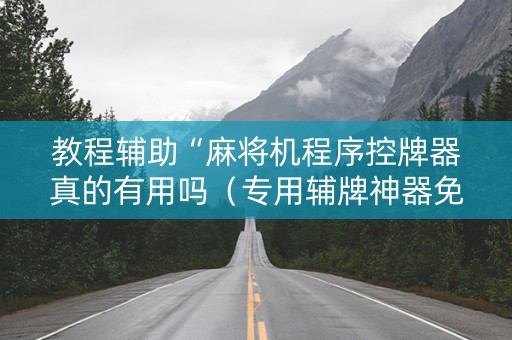 教程辅助“麻将机程序控牌器真的有用吗（专用辅牌神器免安装）