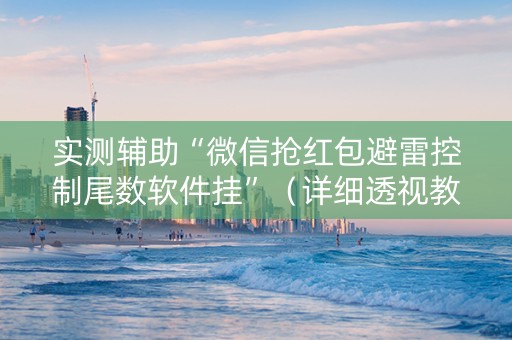 实测辅助“微信抢红包避雷控制尾数软件挂”（详细透视教程）-哔哩哔哩