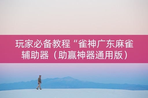玩家必备教程“雀神广东麻雀辅助器（助赢神器通用版）