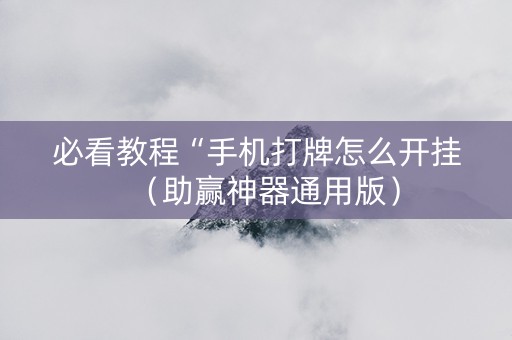 必看教程“手机打牌怎么开挂（助赢神器通用版）