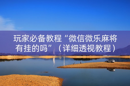 玩家必备教程“微信微乐麻将有挂的吗”（详细透视教程）-哔哩哔哩