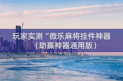 玩家实测“微乐麻将挂件神器（助赢神器通用版）