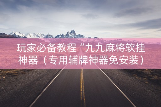 玩家必备教程“九九麻将软挂神器（专用辅牌神器免安装）