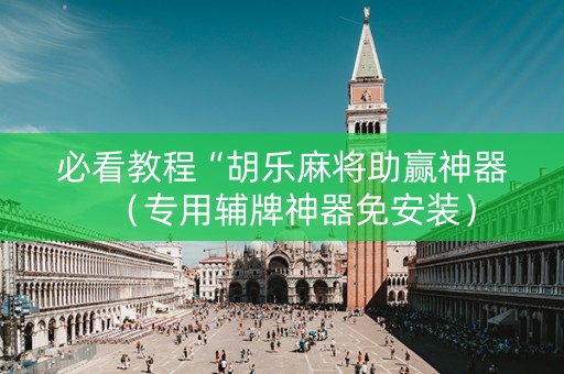 必看教程“胡乐麻将助赢神器（专用辅牌神器免安装）