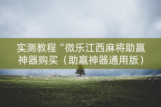 实测教程“微乐江西麻将助赢神器购买（助赢神器通用版）