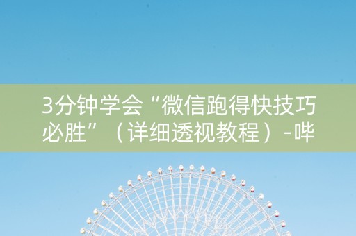 3分钟学会“微信跑得快技巧必胜”（详细透视教程）-哔哩哔哩