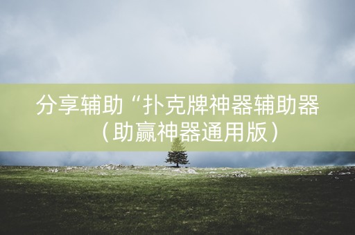 分享辅助“扑克牌神器辅助器（助赢神器通用版）