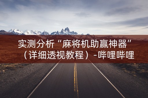 实测分析“麻将机助赢神器”（详细透视教程）-哔哩哔哩