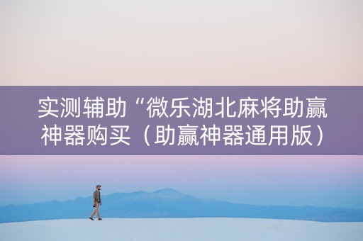 实测辅助“微乐湖北麻将助赢神器购买（助赢神器通用版）