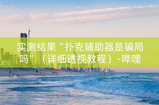 实测结果“扑克辅助器是骗局吗”（详细透视教程）-哔哩哔哩