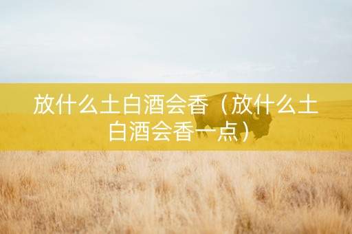 放什么土白酒会香（放什么土白酒会香一点）