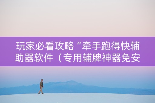 玩家必看攻略“牵手跑得快辅助器软件（专用辅牌神器免安装）