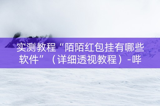 实测教程“陌陌红包挂有哪些软件”（详细透视教程）-哔哩哔哩