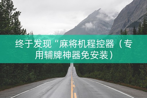 终于发现“麻将机程控器（专用辅牌神器免安装）