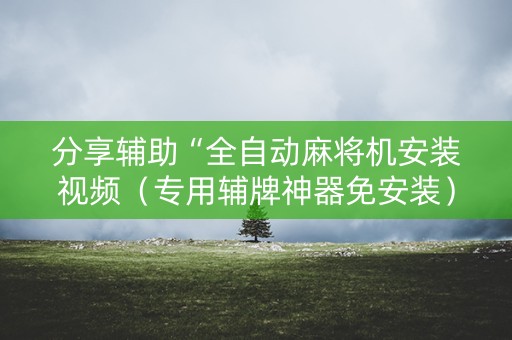 分享辅助“全自动麻将机安装视频（专用辅牌神器免安装）