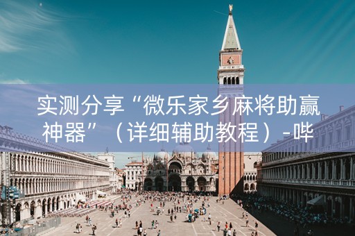 实测分享“微乐家乡麻将助赢神器”（详细辅助教程）-哔哩哔哩