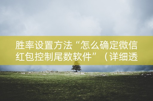 胜率设置方法“怎么确定微信红包控制尾数软件”（详细透视教程）-哔哩哔哩