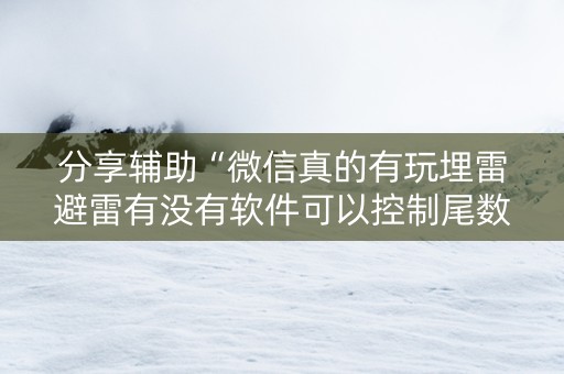 分享辅助“微信真的有玩埋雷避雷有没有软件可以控制尾数”（详细透视教程）-哔哩哔哩