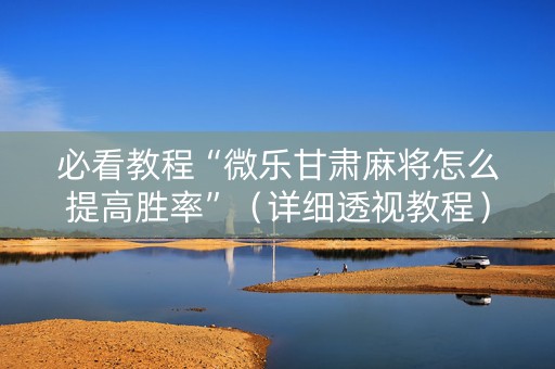 必看教程“微乐甘肃麻将怎么提高胜率”（详细透视教程）-哔哩哔哩