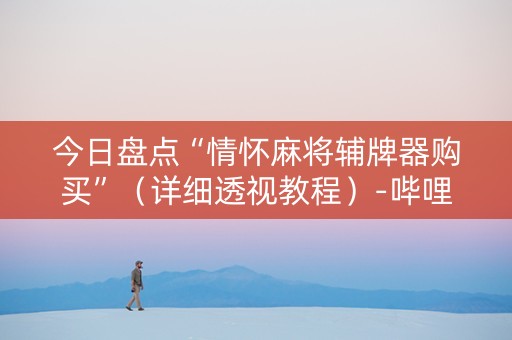 今日盘点“情怀麻将辅牌器购买”（详细透视教程）-哔哩哔哩
