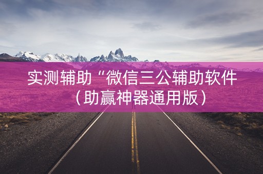 实测辅助“微信三公辅助软件（助赢神器通用版）