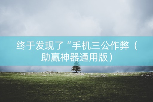终于发现了“手机三公作弊（助赢神器通用版）