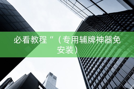 必看教程“（专用辅牌神器免安装）