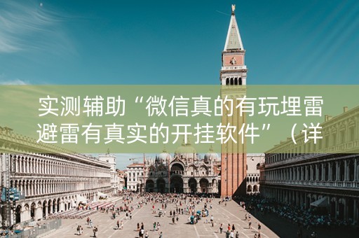 实测辅助“微信真的有玩埋雷避雷有真实的开挂软件”（详细透视教程）-哔哩哔哩