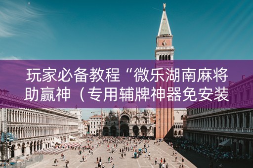 玩家必备教程“微乐湖南麻将助赢神（专用辅牌神器免安装）