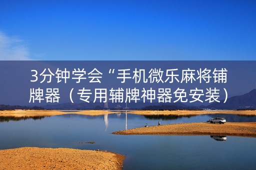 3分钟学会“手机微乐麻将铺牌器（专用辅牌神器免安装）