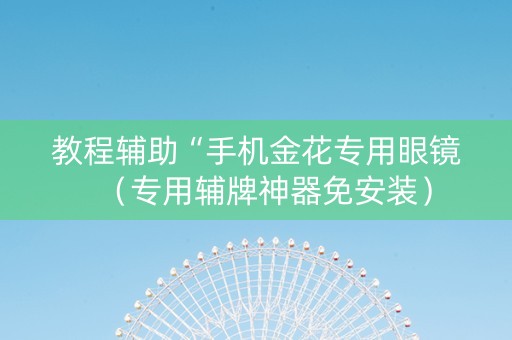 教程辅助“手机金花专用眼镜（专用辅牌神器免安装）
