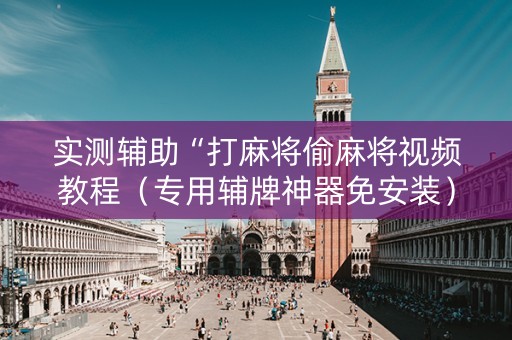 实测辅助“打麻将偷麻将视频教程（专用辅牌神器免安装）