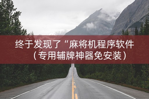 终于发现了“麻将机程序软件（专用辅牌神器免安装）
