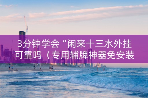 3分钟学会“闲来十三水外挂可靠吗（专用辅牌神器免安装）