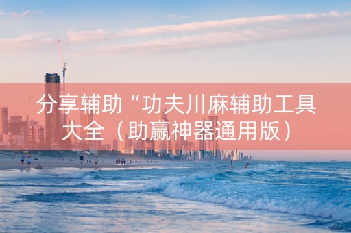 分享辅助“功夫川麻辅助工具大全（助赢神器通用版）