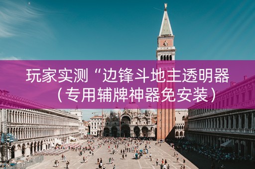 玩家实测“边锋斗地主透明器（专用辅牌神器免安装）