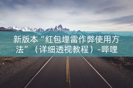 新版本“红包埋雷作弊使用方法”（详细透视教程）-哔哩哔哩