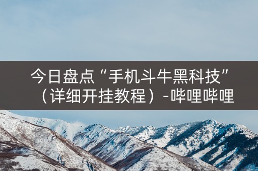 今日盘点“手机斗牛黑科技”（详细开挂教程）-哔哩哔哩