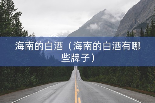 海南的白酒（海南的白酒有哪些牌子）