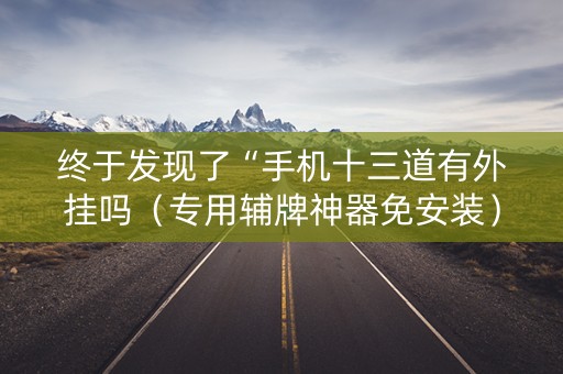 终于发现了“手机十三道有外挂吗（专用辅牌神器免安装）