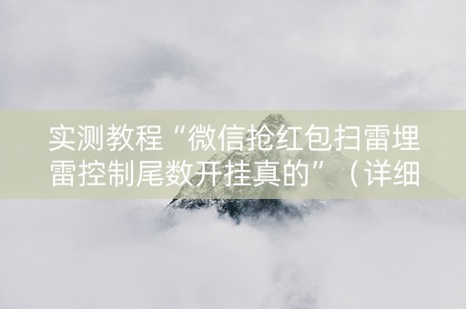 实测教程“微信抢红包扫雷埋雷控制尾数开挂真的”（详细透视教程）-哔哩哔哩