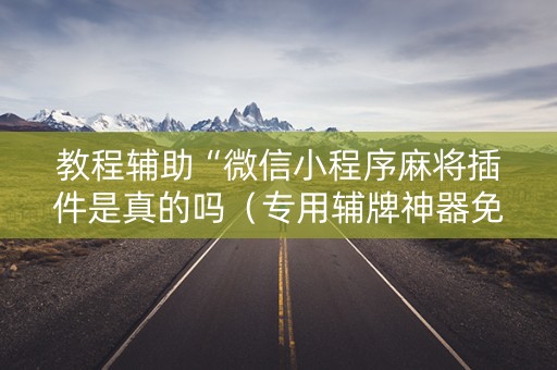 教程辅助“微信小程序麻将插件是真的吗（专用辅牌神器免安装）