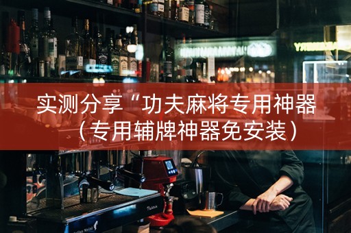 实测分享“功夫麻将专用神器（专用辅牌神器免安装）