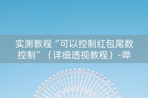 实测教程“可以控制红包尾数控制”（详细透视教程）-哔哩哔哩