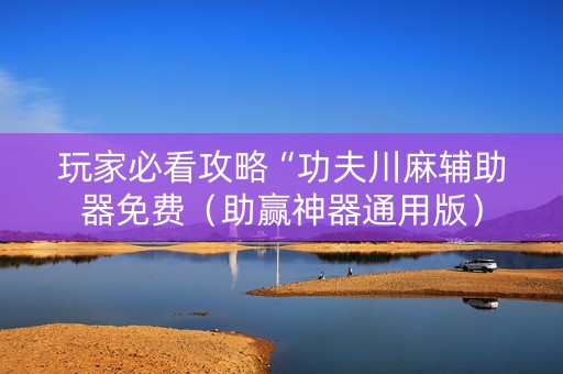 玩家必看攻略“功夫川麻辅助器免费（助赢神器通用版）