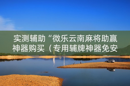 实测辅助“微乐云南麻将助赢神器购买（专用辅牌神器免安装）